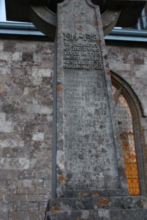 Milton Abbas War Memorial names