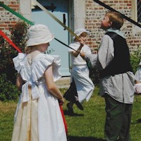 Maypole dancers